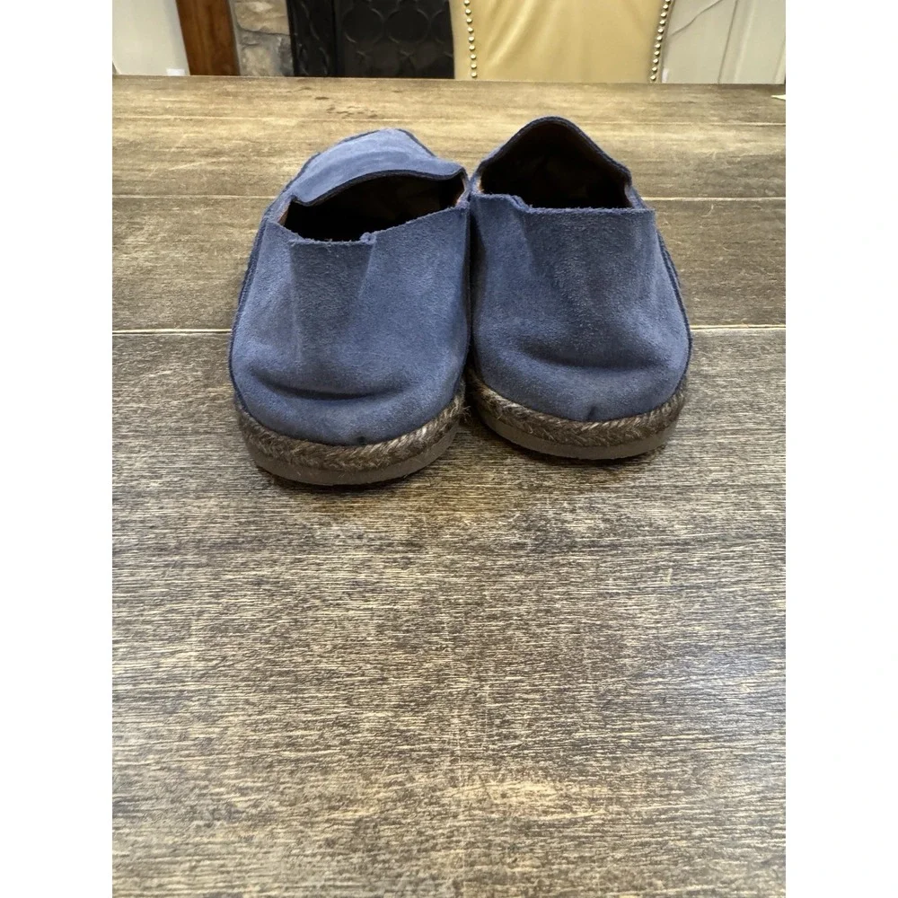 Aquatalia Men's Nick Suede Loafer MADE IN ITALY Steel Blue Slip On Size‎ 10
